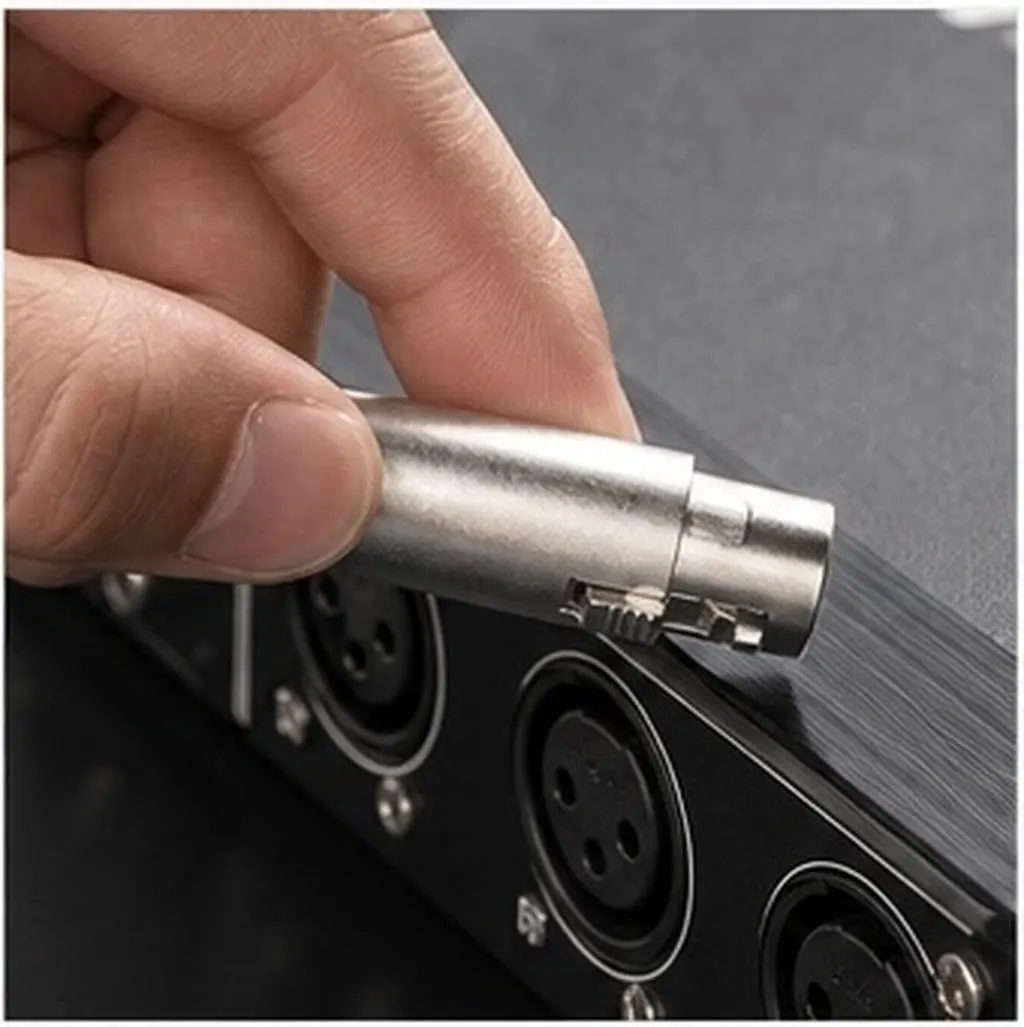 1Pcs 3 Pin Xlr Female to 6.35mm Male Adapter High Quality Die Cast Efficient Studio Microphone Speaker
