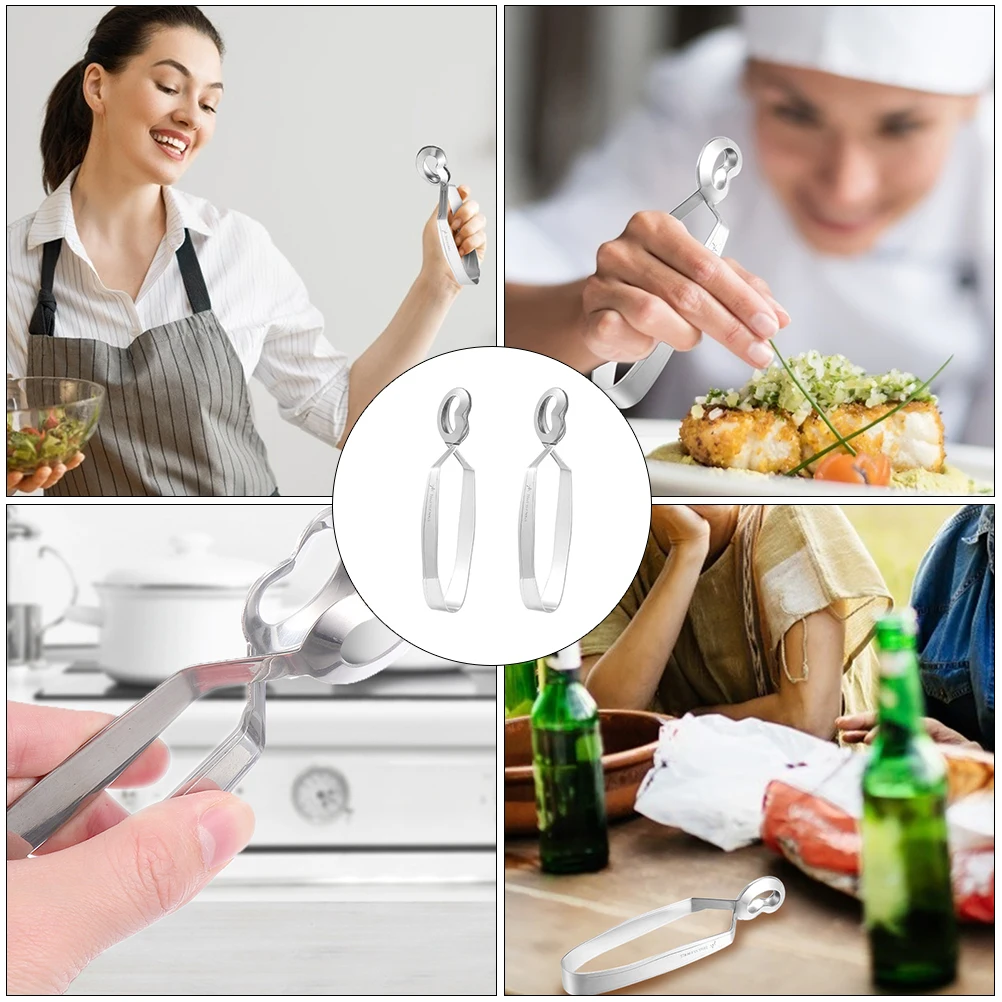 

4Pcs Stainless Steel Snail Tongs Escargot Serving Clips for Kitchen Bbq Shellfish Picking Restaurant Home Party Use