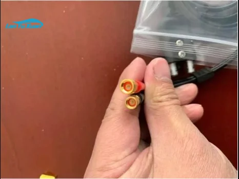 compatible with style LEMO 00 to one large&one small microdot  Dual Industrial coaxial cable OF NDT ultrasonic cable