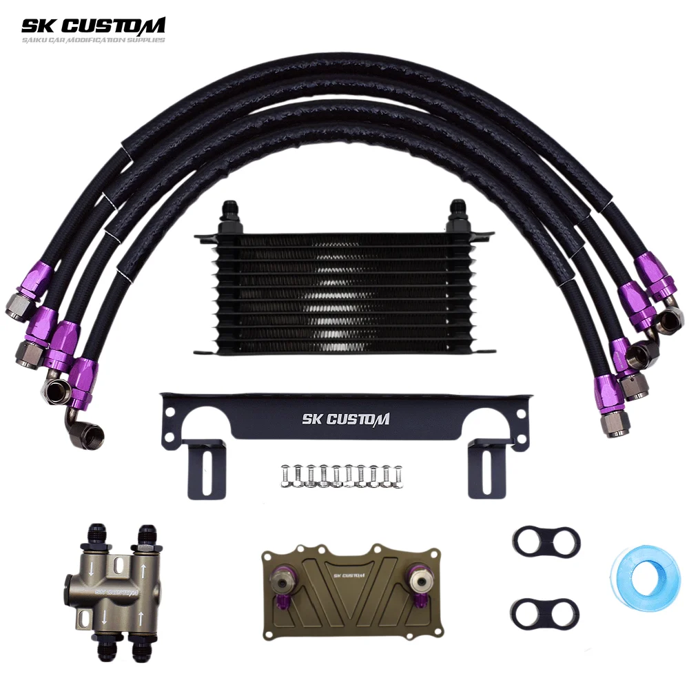 SK CUSTOM Oil Cooler Kit For Porsche Cayenne 957 Turbo/GTS 2008-2010 4.8 4806CC V8 Engine Radiator Kit 94810727103 94810727102