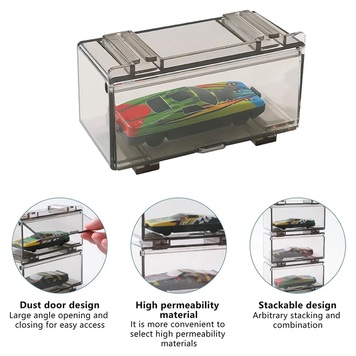 10 قطعة علبة عرض أكريليك شفافة لقالب السيارة ، عجلات عرض نموذج السيارة مقياس عجلة عرض القضية ساخنة
