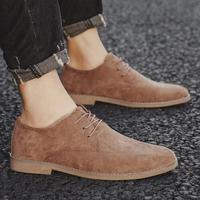 2025 Men Shoes England Trend Casual Shoes Male Suede Oxford Wedding Leather Dress Shoes Men Flats Zapatillas Hombre Plus Size 46