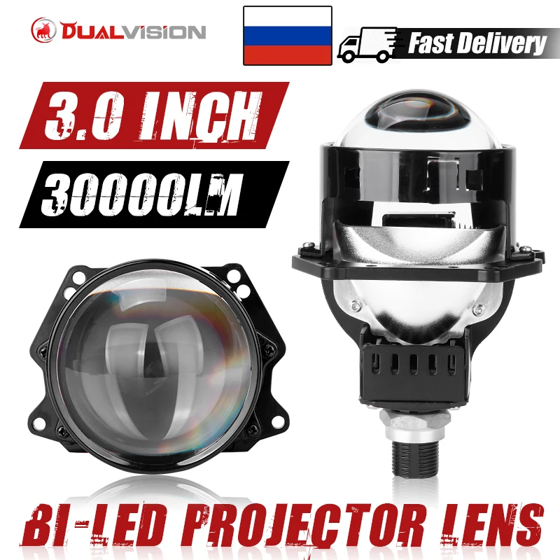 3.0 Inch Bi Led Projector Lens Halo Lights H4 H7 9005 9006 Car Headlights Hella 3R G5 Angel Eyes High Low Beam H4 LED Car Lights