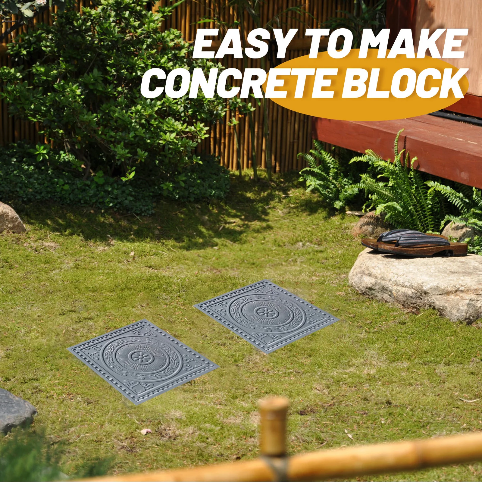 

Tanglian Brick Template Reusable Plastic Slip-Resist Pavement Mold for Garden Courtyard DIY Concrete Brick Maker