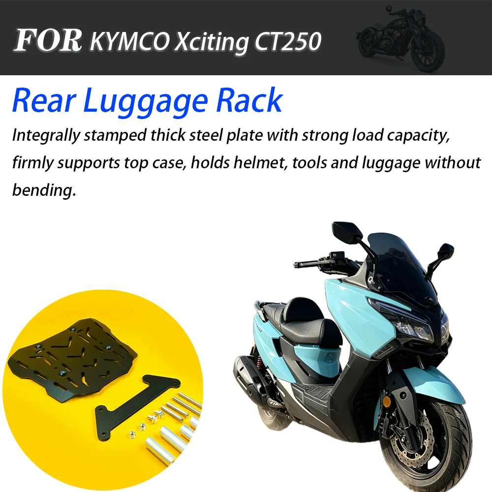 Thick Steel Rear Top Case Support Bracket Fit KYMCO Xciting CT250 Limited Edition Scooter Luggage Carrier Mod Accessories