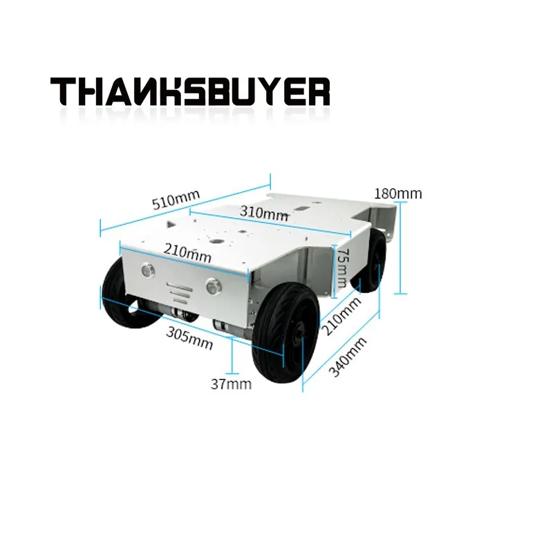 M500 Mecanum roue en caoutchouc Version 15KG grande capacité de charge système de Suspension de pendule de châssis de voiture robotique