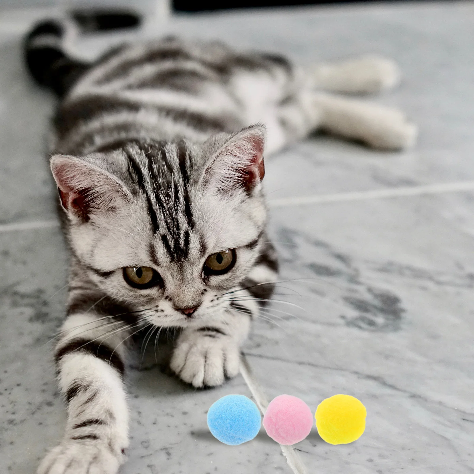 

12pcs Cat Balls For Indoor Cats Interactive Durable Kitten Play Balls Colorful Bite Resistant Activity Supplies