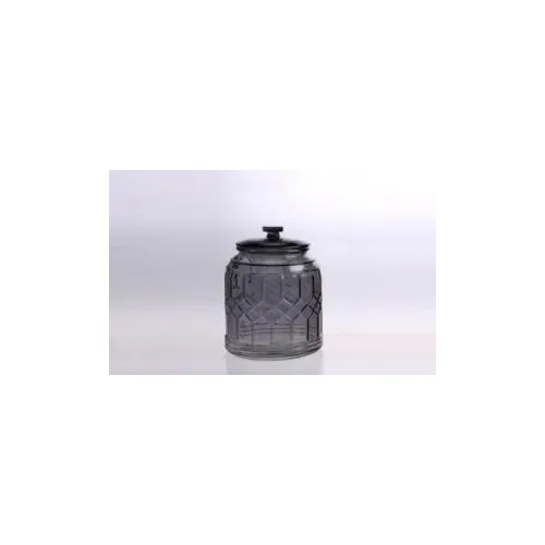 Zücev 14x22 cm Single Softcover Cutting Glass Jar Smoke