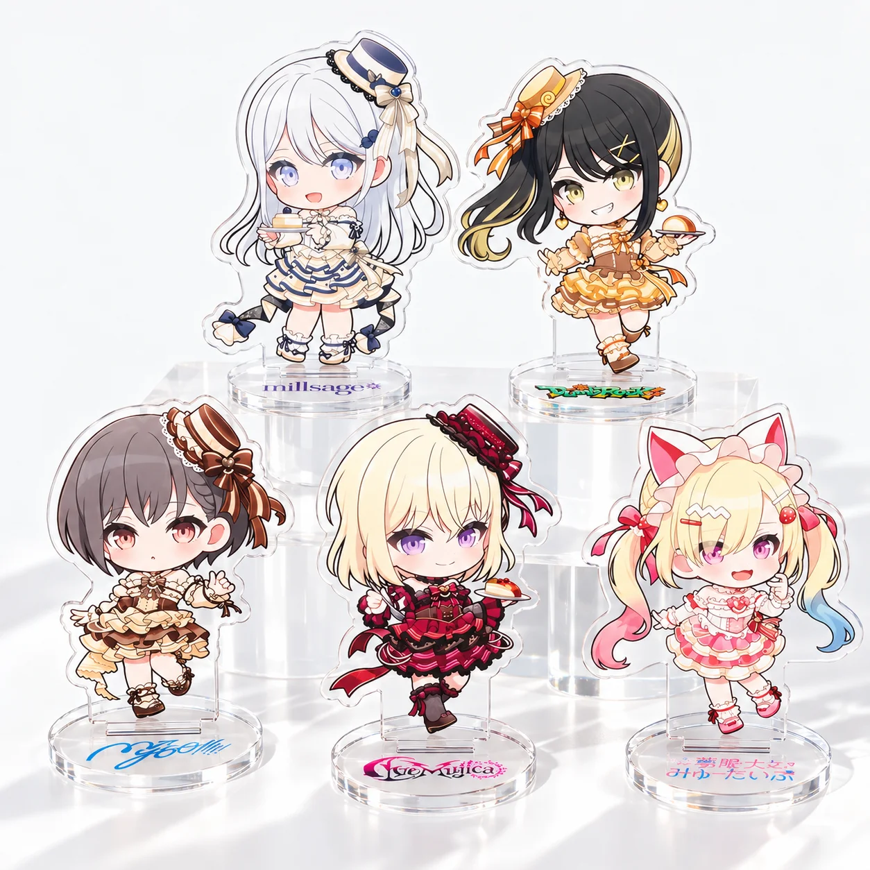 BanG Dream Our Notes Tomori Uika Arale Hotaru Raika Music Girl Figure Desktop Display Collectible Acrylic Standee keychain