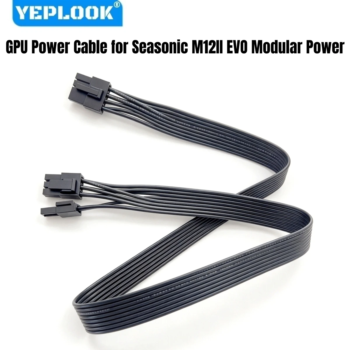 PCI-e GPU Power Cable 8Pin (6+2) 60 CM 18AWG Flat Cable for Seasonic M12II-850, M12II-750, M12II-620, M12II-520 Bronze Modulars