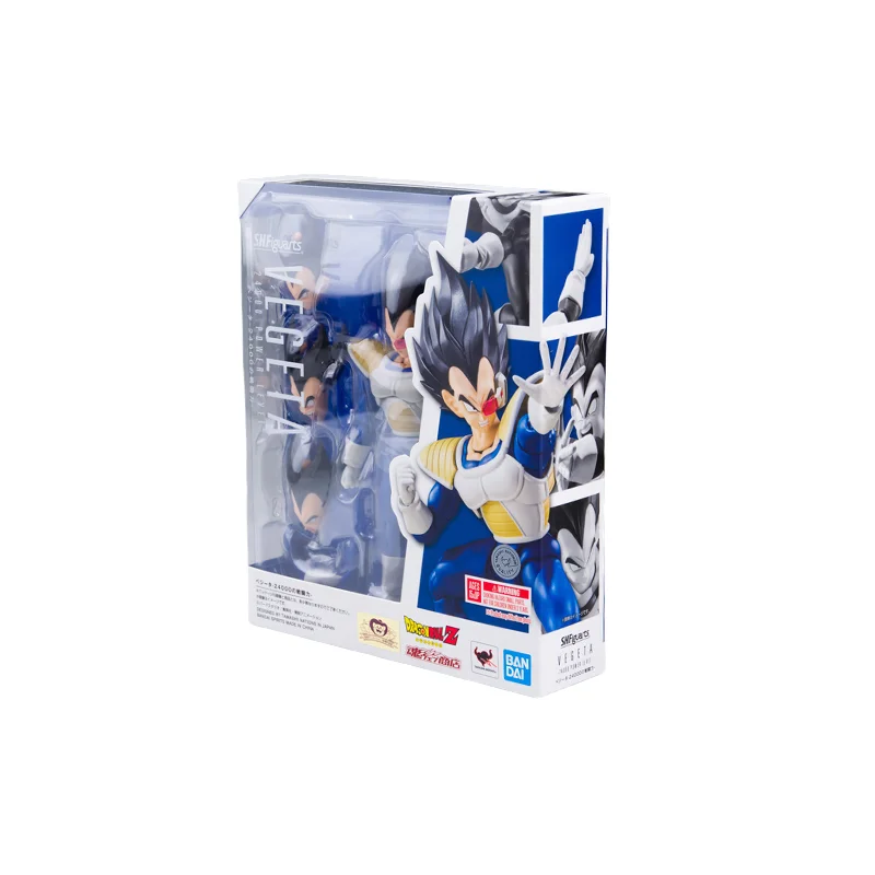 Spot Direct Delivery Bandai Original Dragon Ball Z Anime Figure SHF VEGETA 24000 POWER LEVEL Action Figure Toys For Kids Gift