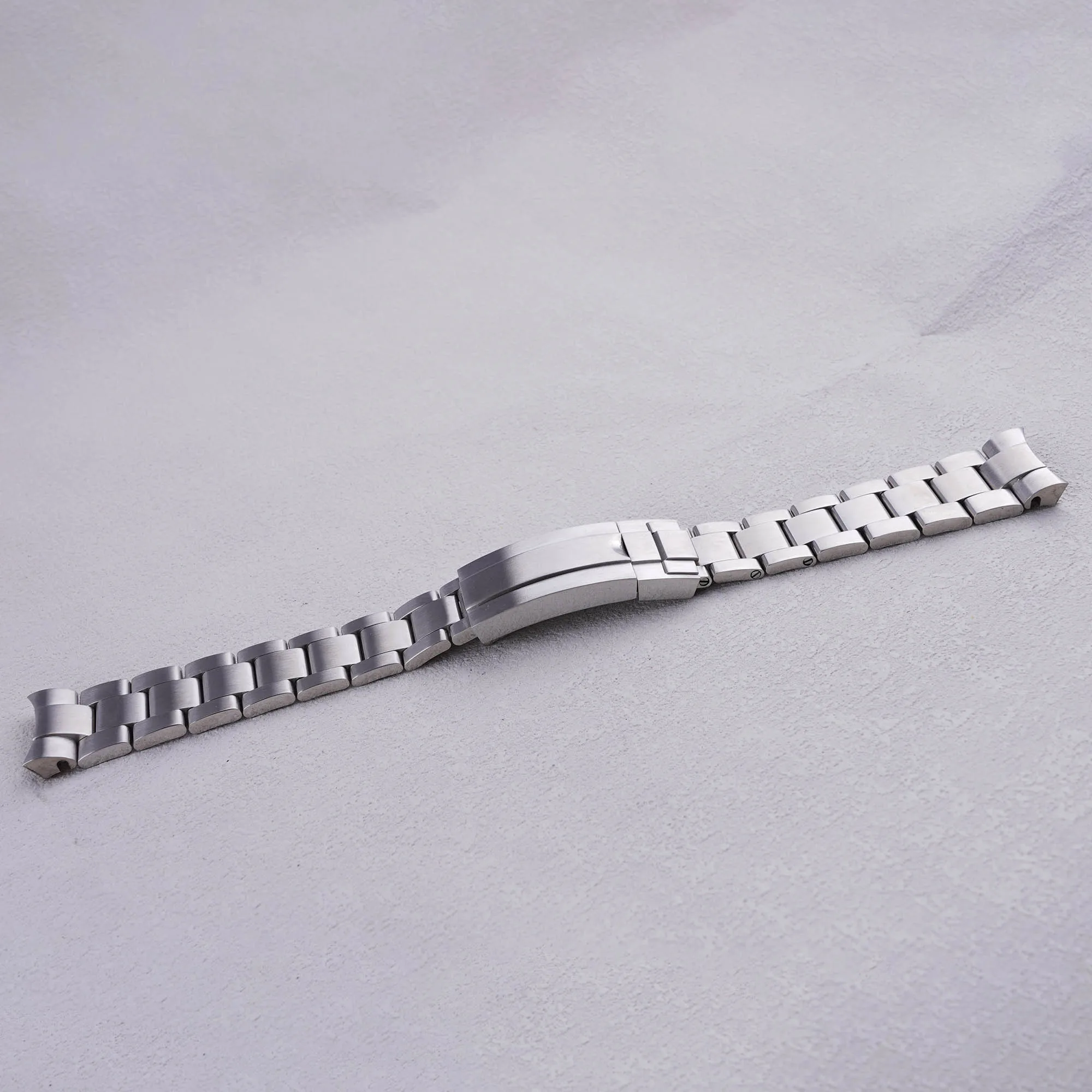 US Stock TAX FREE For Rolex Submariner 20mm Silver Brushed Steel Solid Curved End Glide Lock Clasp Luxury Watch Band Bracelet