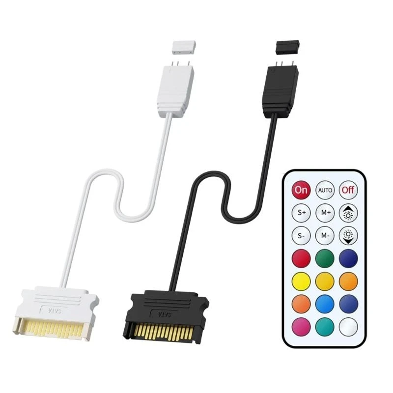 

Remote Controlled 15Pin Power ARGB Lighting Controller 5V 3Pin for DIY Computer Customization