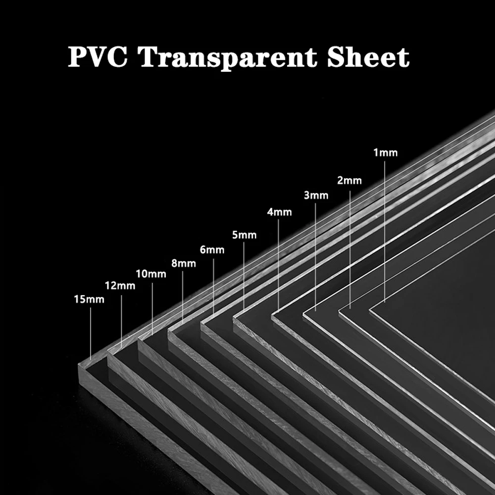 1Pcs 1-25mm Thick Transparent Colorless Acrylic Board Perspex Glass Plate Plastic Organic Sheet Methacrylat 100X100-400X400mm