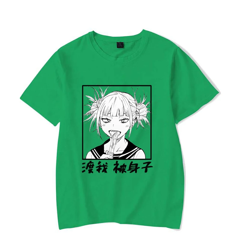 New Fashion Himiko Toga Printed T-shirts Women Y2k Summer Casual Short Sleeve T-shirts Round Neck Tops Anime Shirt