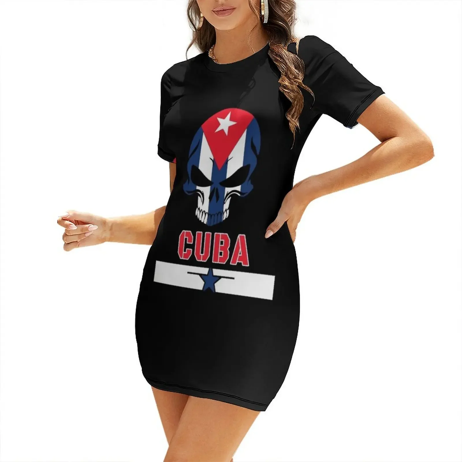 Skull Cuba Short-Sleeved Dress dresses for women Beachwear dresses summer Dress