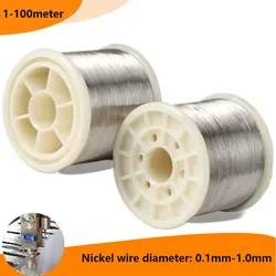 1/3roll Ni 99.9% Pure nickel wire 0.1/0.2/0.25/0.3/0.35/0.4/0.6/0.8/0.9/1mm metal nickel electrode wire nickel alloy wire 1-100m