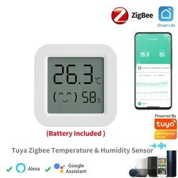 Tuya Temperature Humidity Sensor Mini LCD Digital Display Compatible with Bluetooth APP Remote Control Thermometer Hygrometer