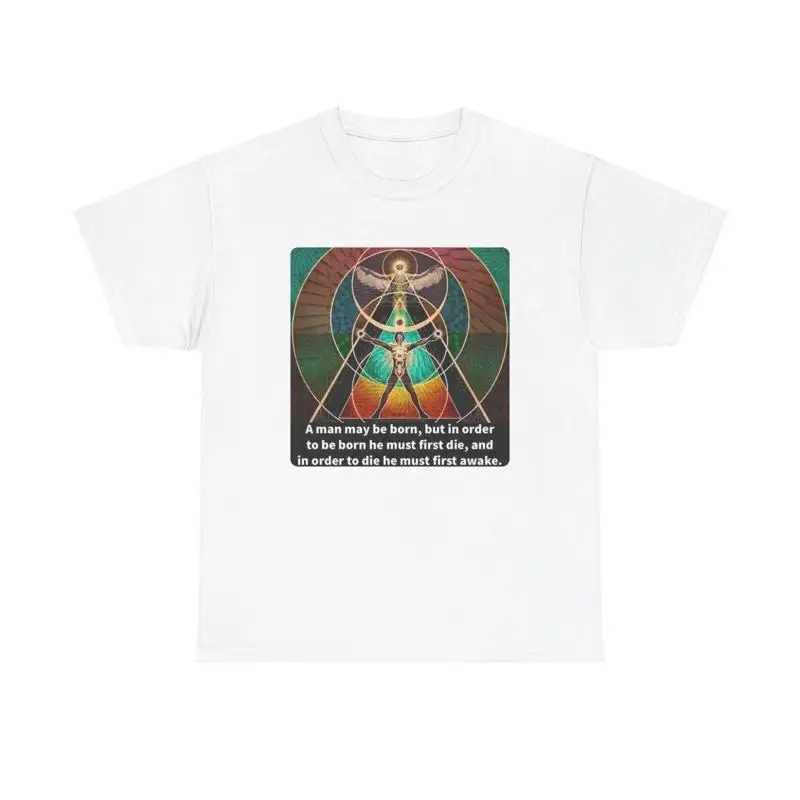 Esoteric Death Awakening Graphic T Shirt symbolic occult quote sacred geometry