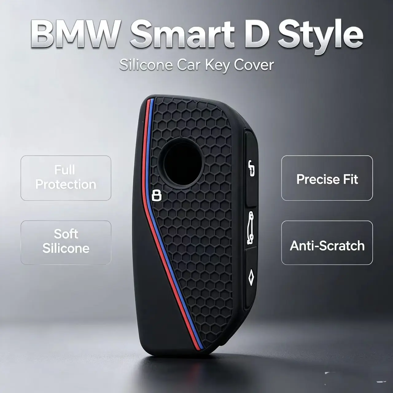 Silicone Holder Key Cover Accessories Car Key Case Keychain for Bmw Series 7 735I 740Li X7 X1 U11 2023 I7 G07 Lci Xm