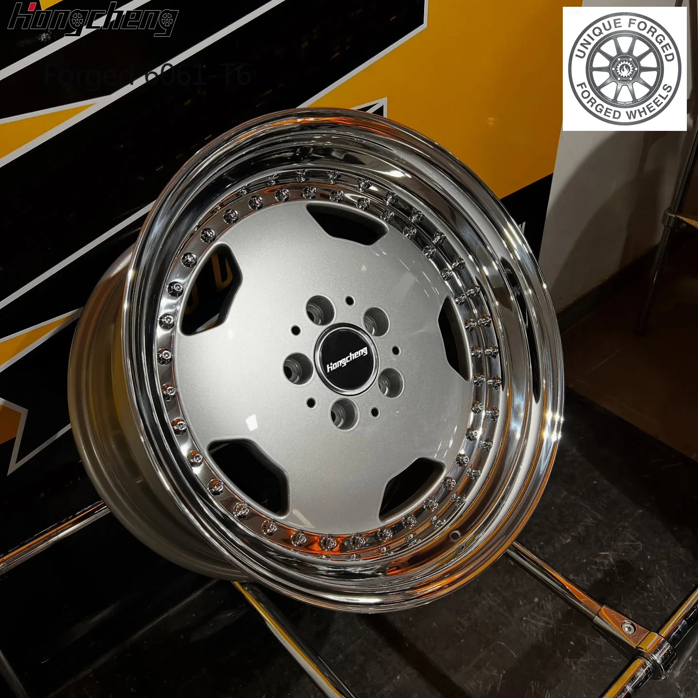 New model of 2615 16 17 18 - 22 Inch 2-piece Wheel Deep Dish Polished Forged Wheels 5x120 5x114.3 Passenger Car Rims for