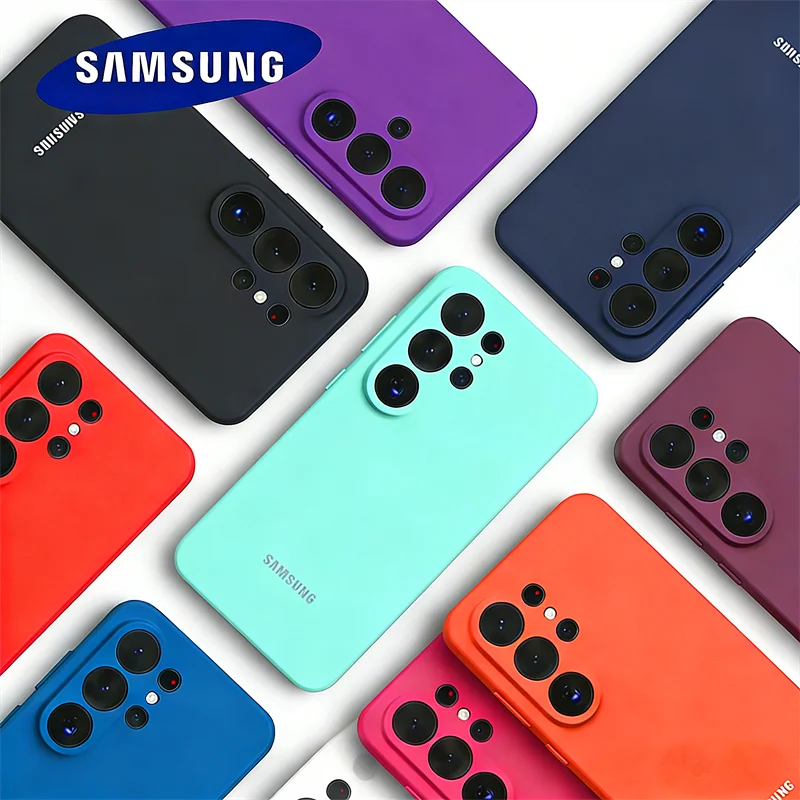 Nouvelle coque souple en silicone liquide d'origine pour Samsung A55 A35 A25 A15 A05 A05S A06 A06S A26 A16 A54 A34 A24 A14 A73 A53 A33 A23 A13