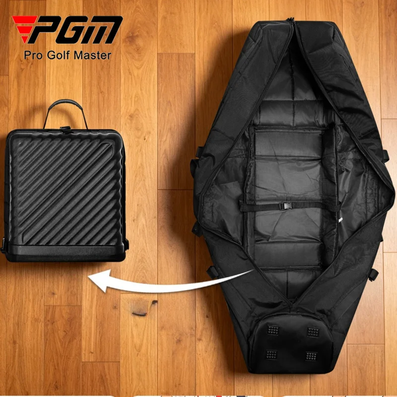 PGM Golf Hard Shell Airbag Men and Women Thick Folding Travel Ball Bag Protective Cover HKB022