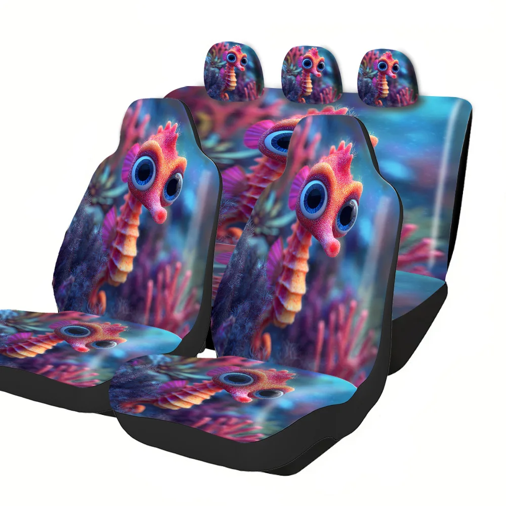 Car Seat Covers - Big Eyed Seahorse Easter Halloween Christmas New Year Good Luck Gifts For Friends Premium Fit For Cars SUVs S