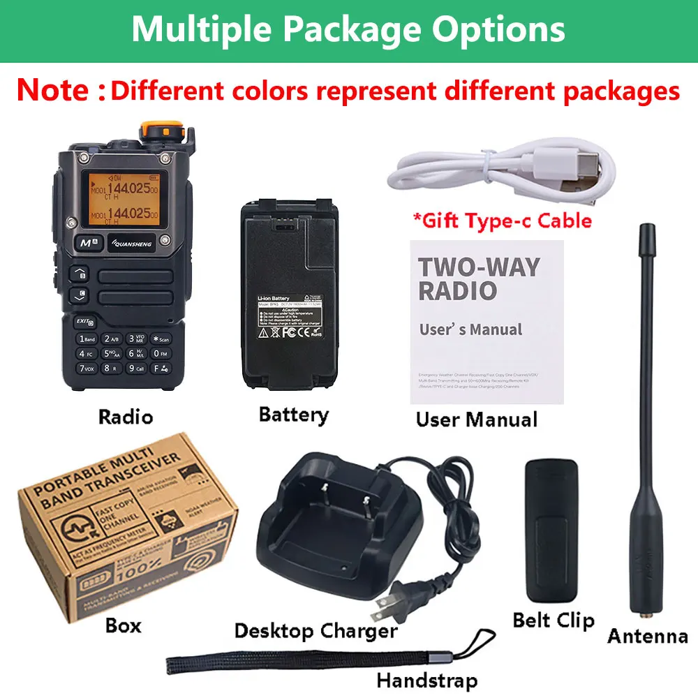 Quansheng UV K5 (8) Walkie Talkie Am Fm Dwukierunkowa stacja radiowa Ham Zestaw bezprzewodowy Odbiornik dalekiego zasięgu Quansheng UV-K6