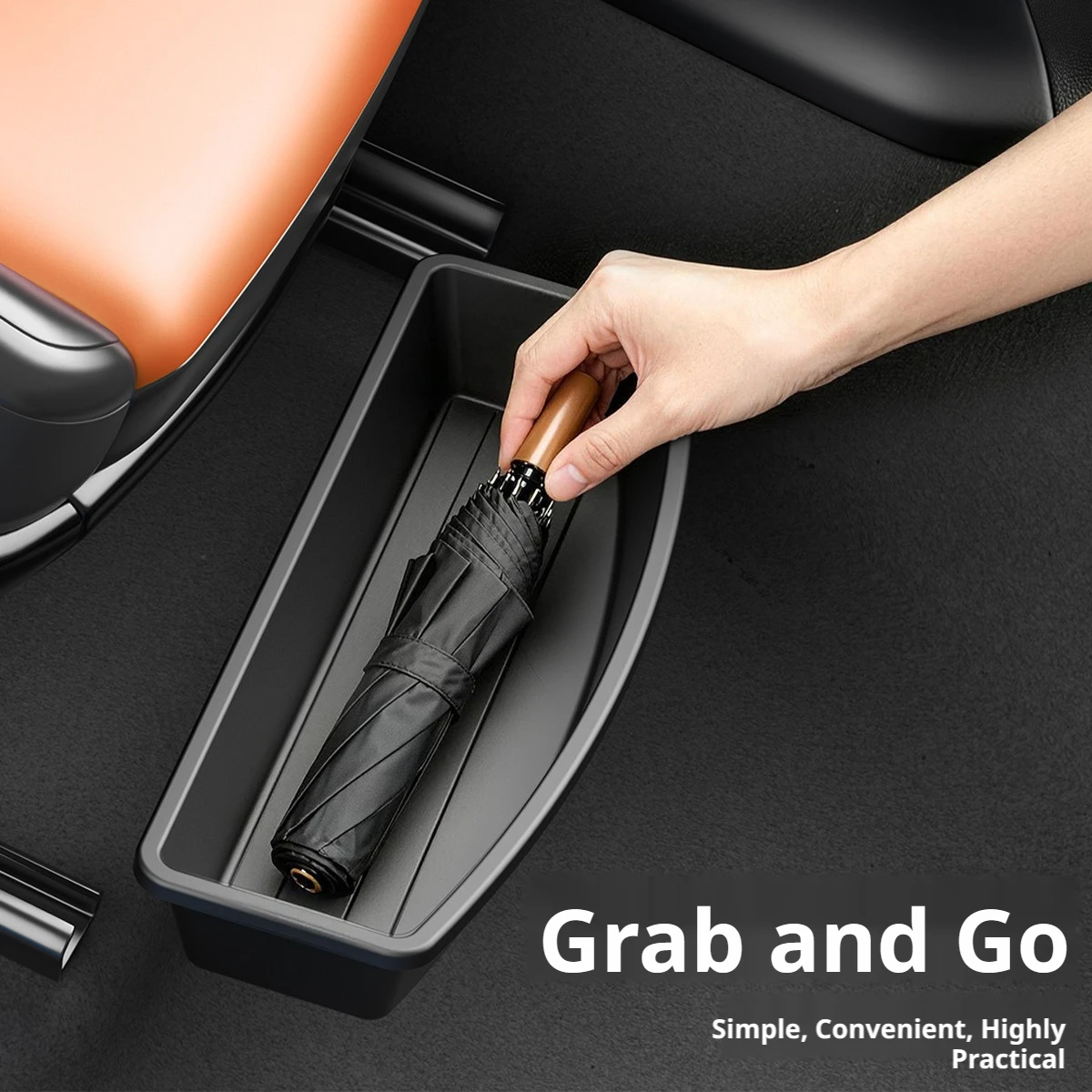SEAMETAL Under Seat Storage Box Universal Car Seat Bottom Organizer Box Removable Storage Box Gadget Case Universal Accessories image 4