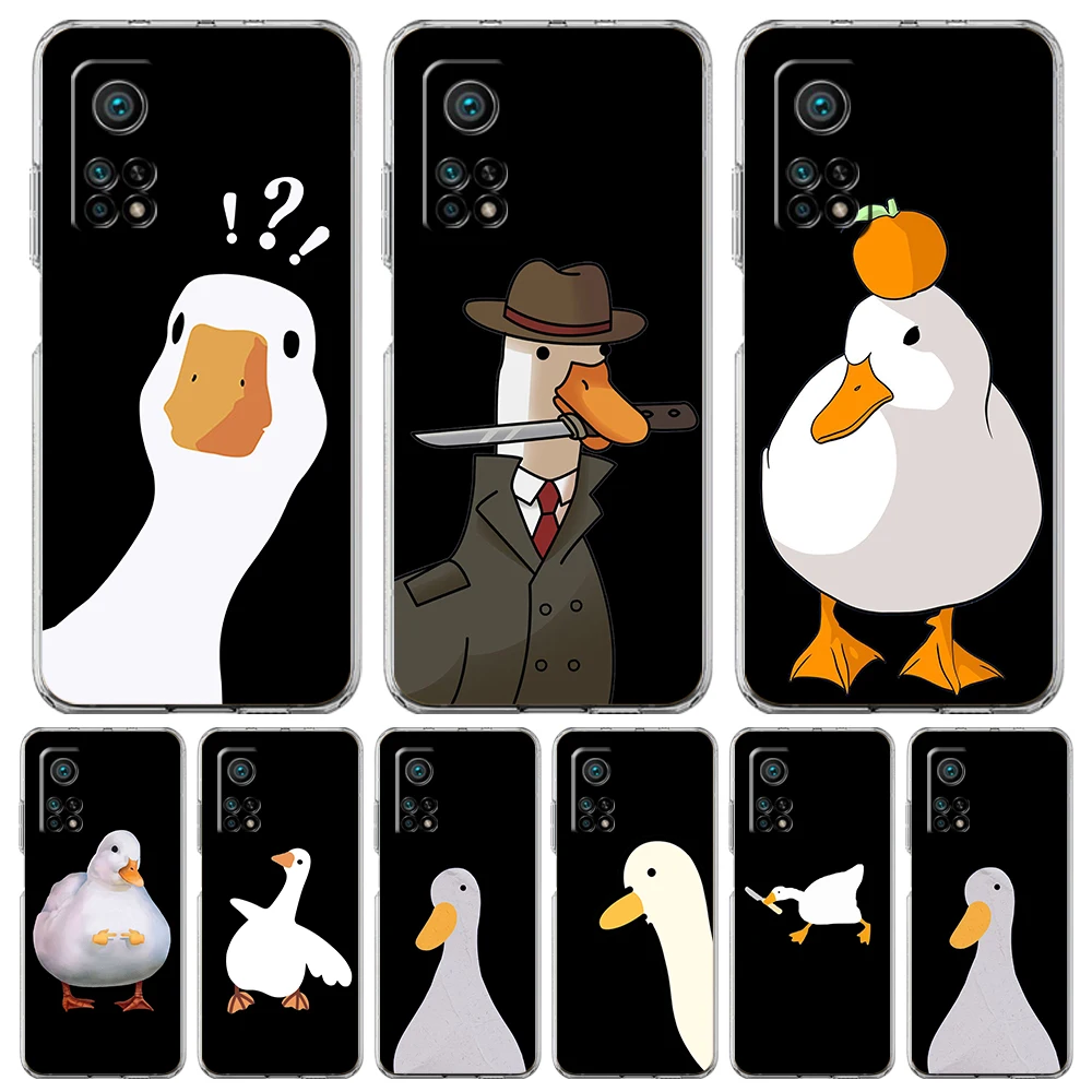 Мультяшный чехол для телефона с изображением утки сомнений для Xiaomi 14 13 12 Lite Mi 11 Ultra 11X 13T 12T 11T для Poco X5 X4 X3 NFC F5 F4 M4 Pro