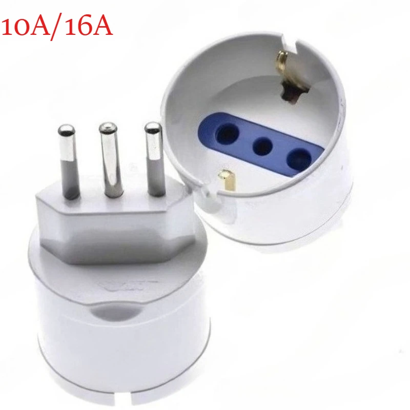 

European Euro Eu Plug To Italy Standard Power Plug Adapter Socket 10A/16A Travel Converter AC 110~250V