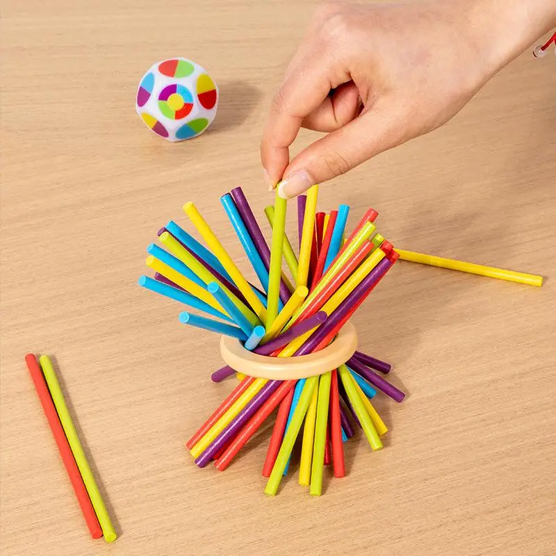 [JT] 1 Set Kleur Cognitief Leren Tellen Sticks Game Baby Montessori Zintuiglijke Fijne Motoriek Speelgoed Kinderen Balans houten Speelgoed