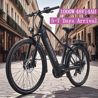 RANDRIDE 1000W Motor 48V 14AH Battery City Electric Bike Aluminum Alloy with Full Suspension