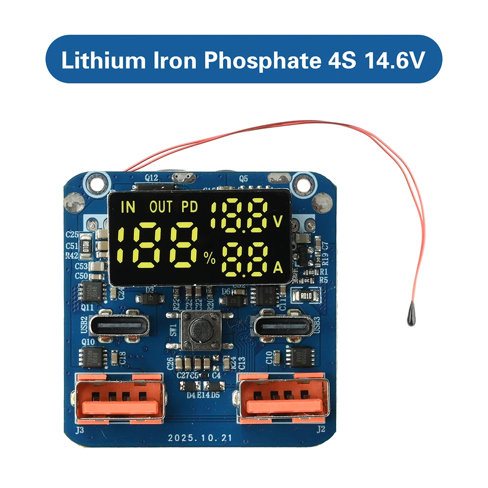 4S PD 100W Schnelllademodul 20V 5A Hochleistungs-Lade-/Entlade-Buck-Boost-Modul Bidirektionale Ladeplatine