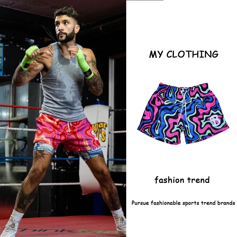 American trendy brand BKTSQD sports basketball shorts new summer leisure fitness running training mesh quick-drying shorts