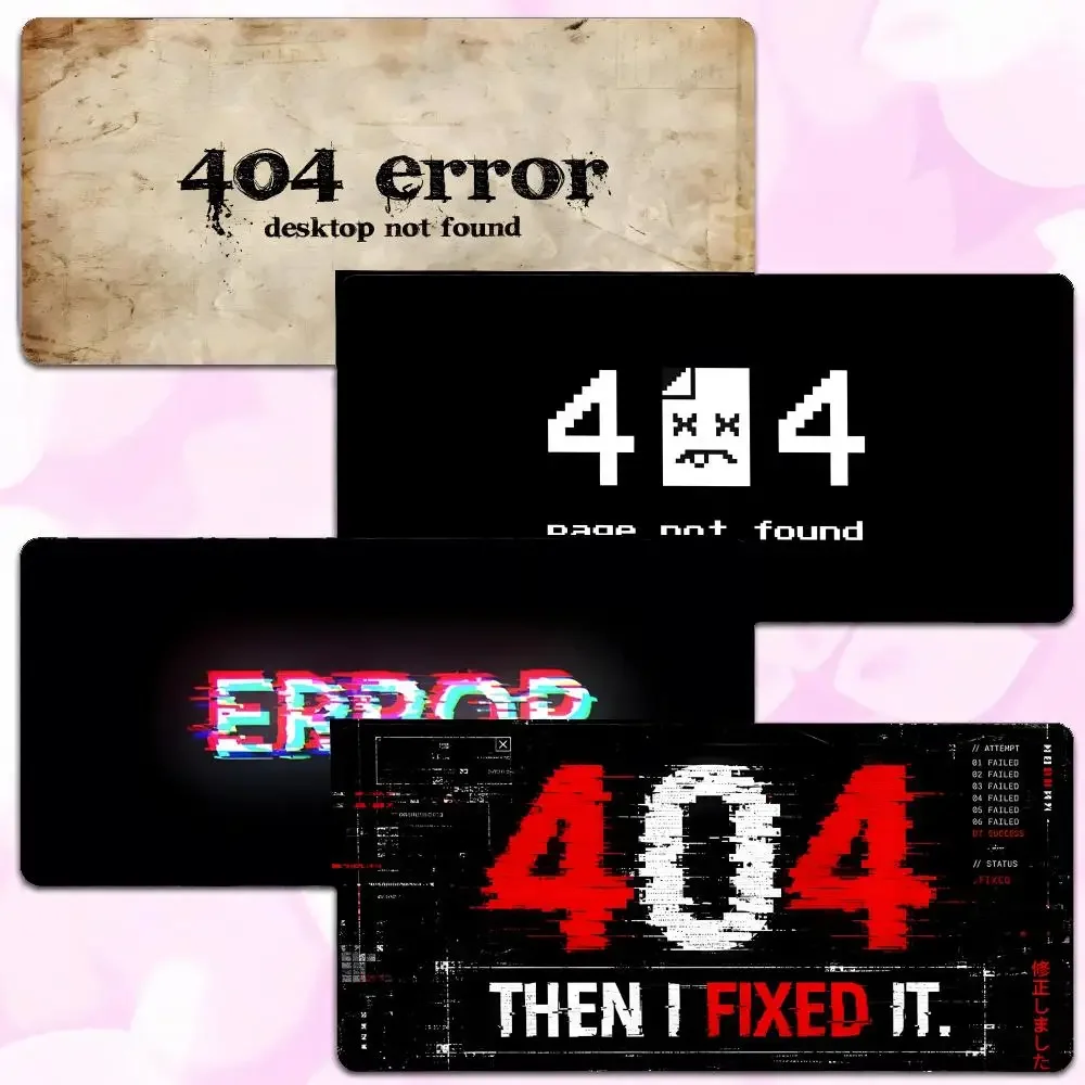 graphic design Error 404 Mouse Pad Thick Lock Edge Gaming Desk Mat Large Size PC Mouse Pad Home decor