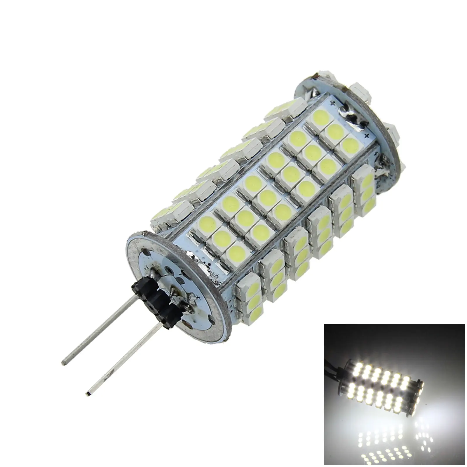 1x White Decor G4 Cabinet Lamp Capsule Light 102 Emitters 1210 SMD LED T004-W