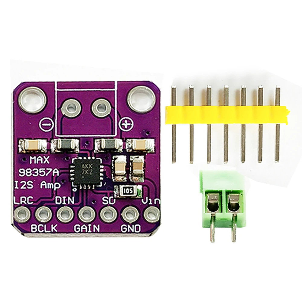7PIN MAX98357 I2S Audio Amplifier Module for Raspberry Pi Filterless Class D Amplification Support