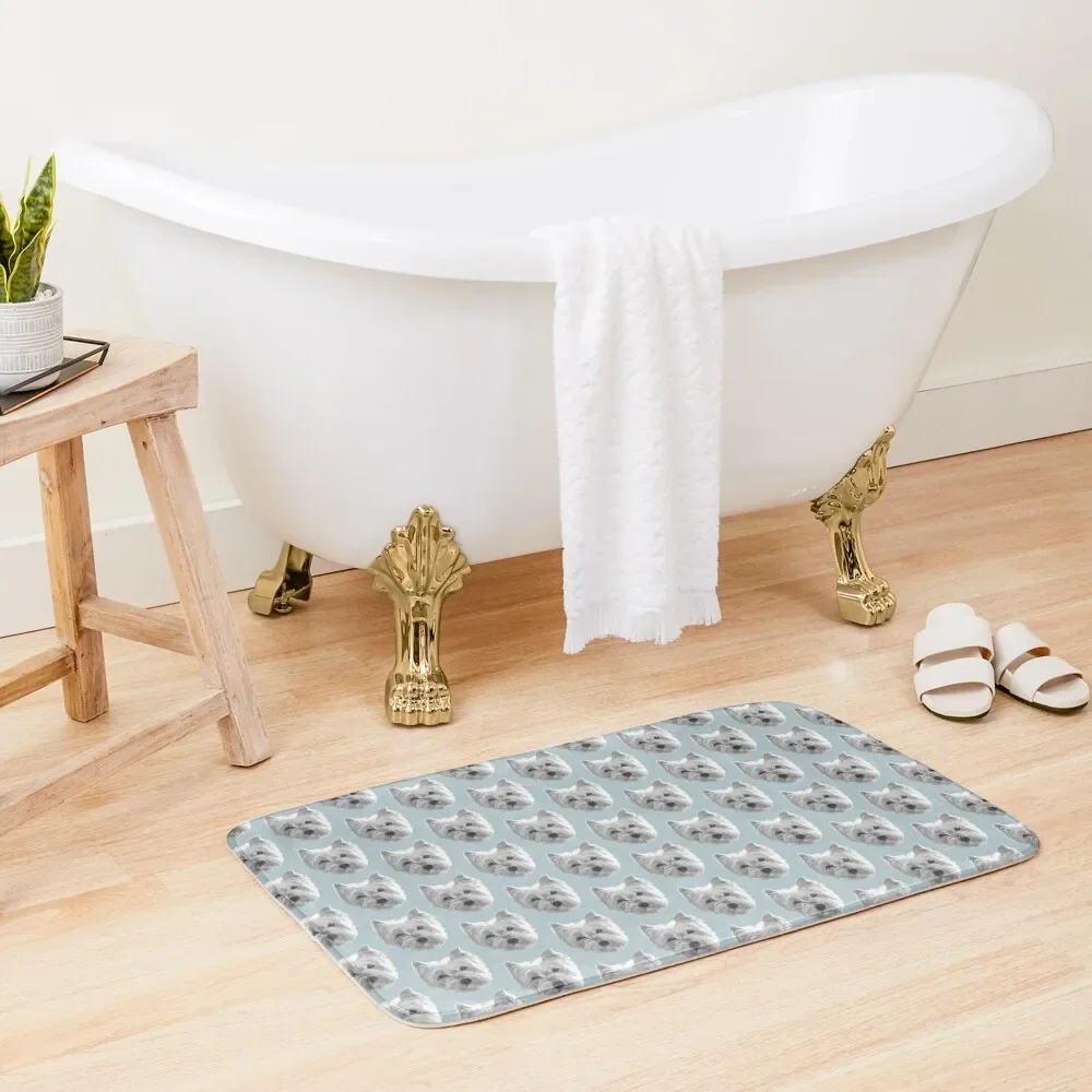 Westie Wonder~ Black and white Bath Mat Floors For Bathroom And Toilet Mat