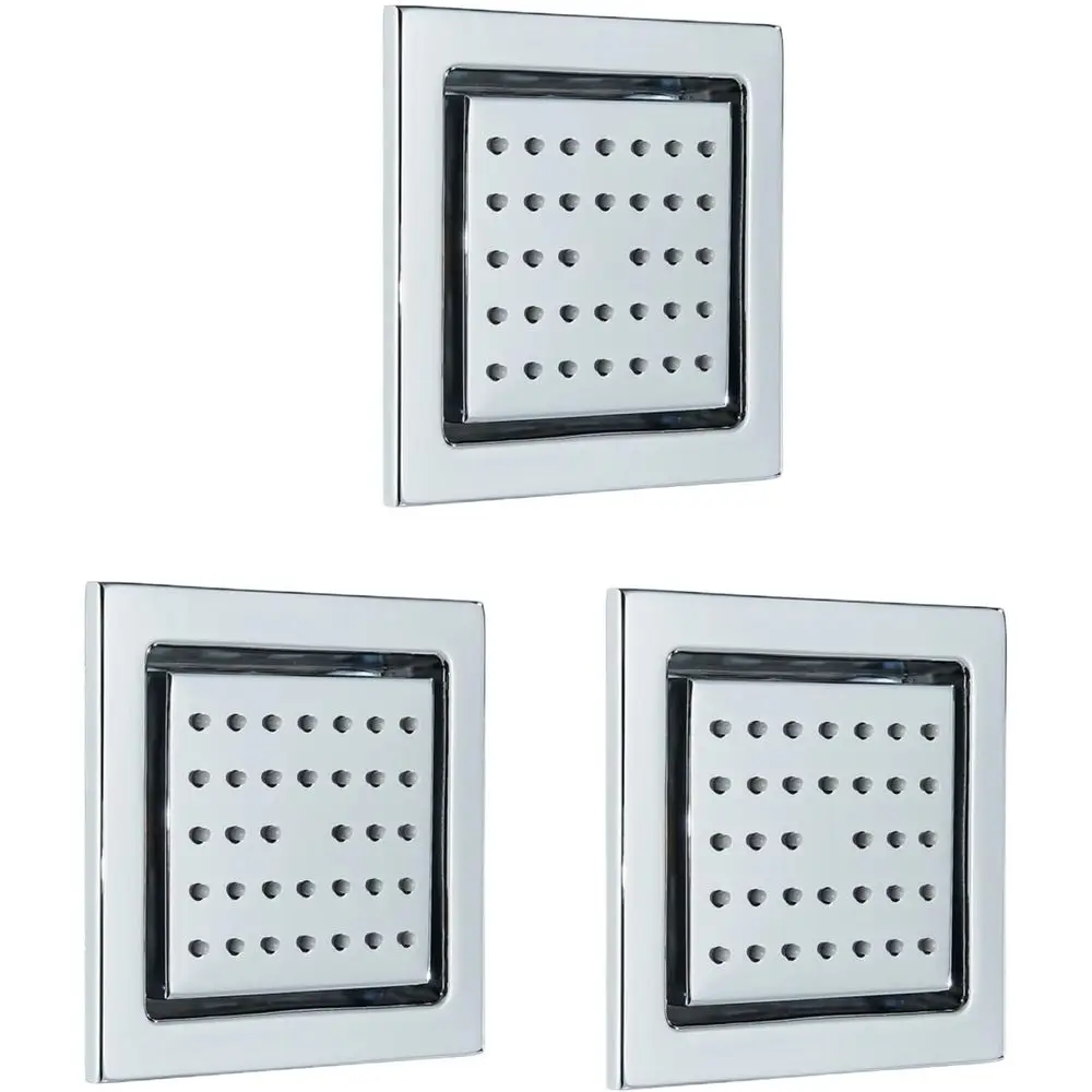 

Golden Square Shower Spa Jets with Concealed Brass Body Sprayer, Chrome Finish (3-6 Pieces)