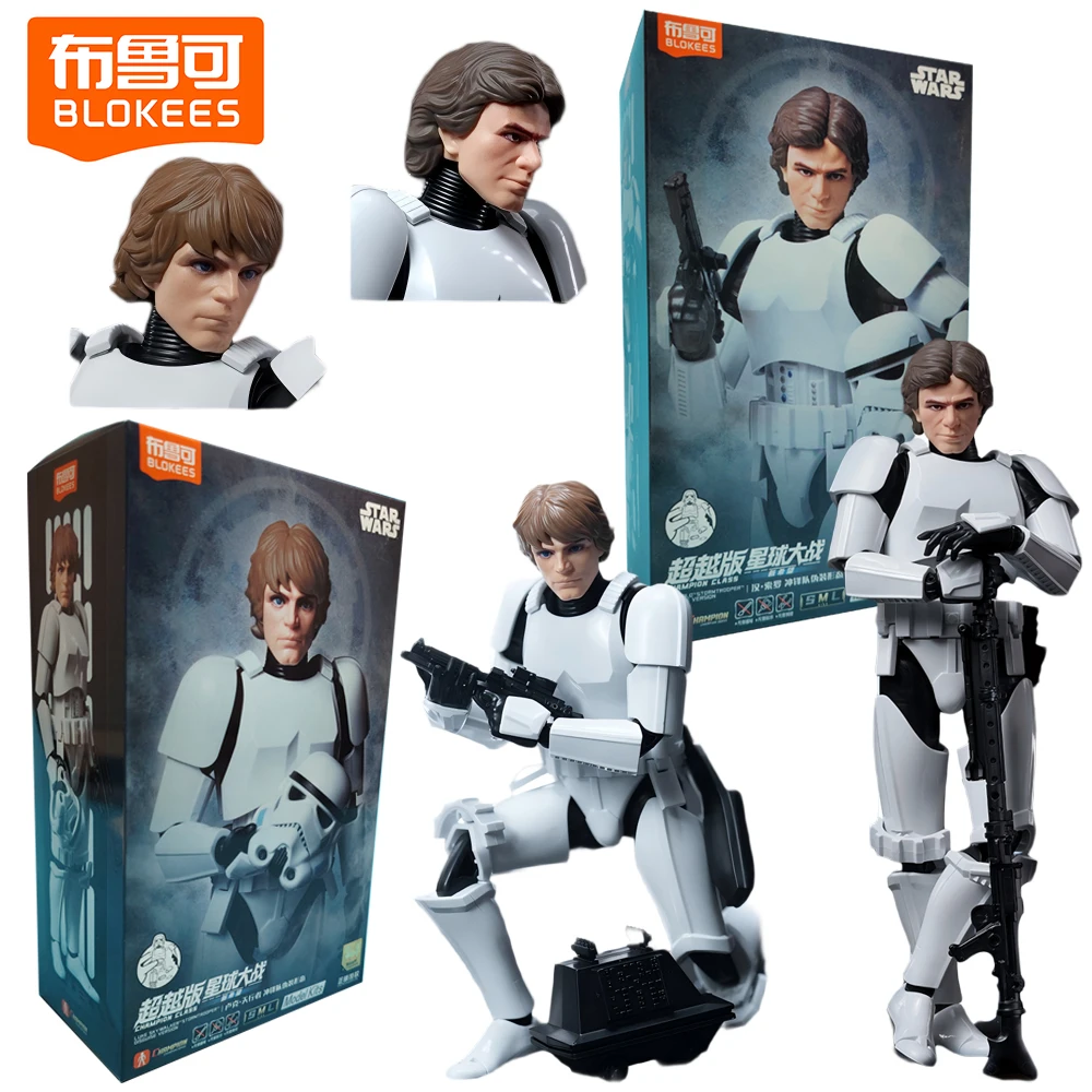 

New Genuine Blokees Star Wars Action Figures Champion Class Luke Skywalker Premium Toys Collectibles Birthday Gifts for Boys