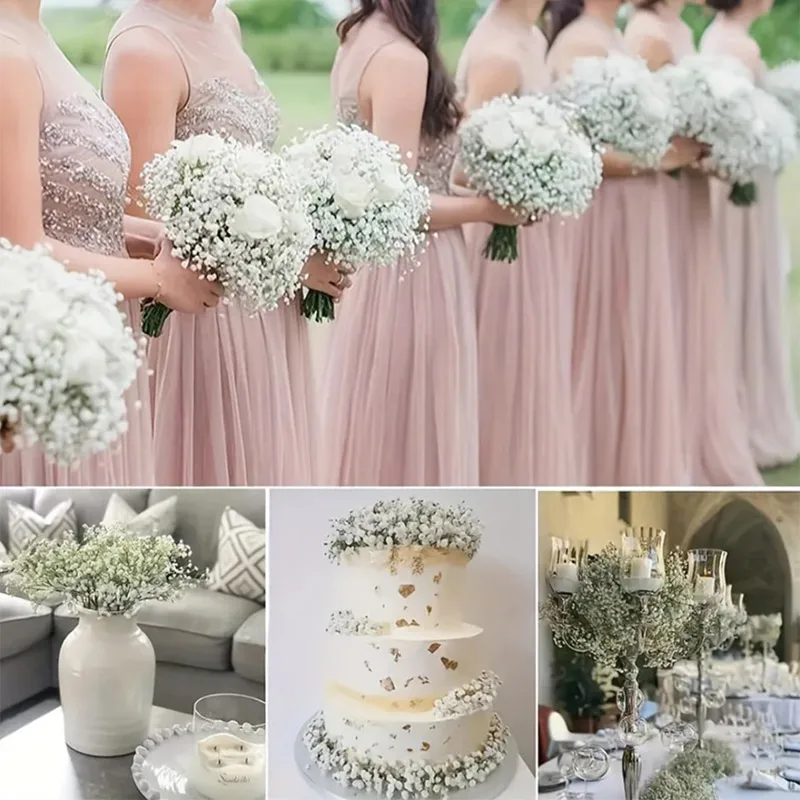 1/3pcs Artificial Flowers Baby Breath Flower Fake Gypsophila for Wedding Party Home Decoration Floral Bouquets DIY Accessories