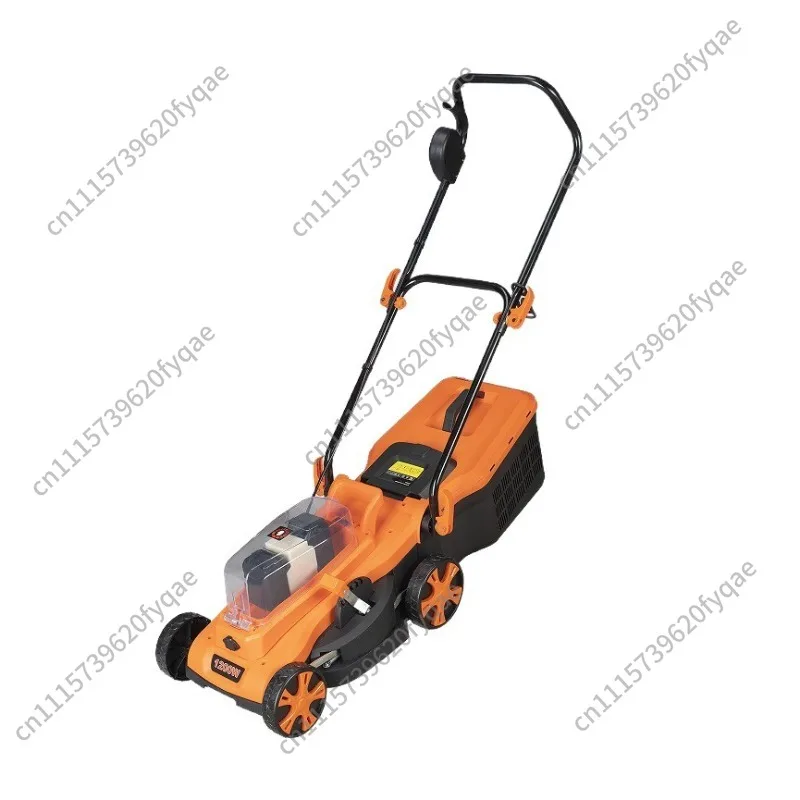 High-power lithium battery garden garden hand-push electric lawn mower silent lawn mower lawn trimmer mower