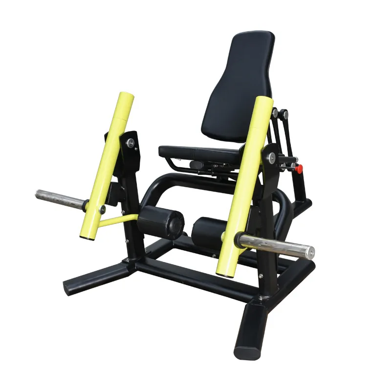 Commercial Indoor Gym Plate Loaded Machine Steel Leg Flexion Strength Trainer with Safety Feature for Thigh Stretching