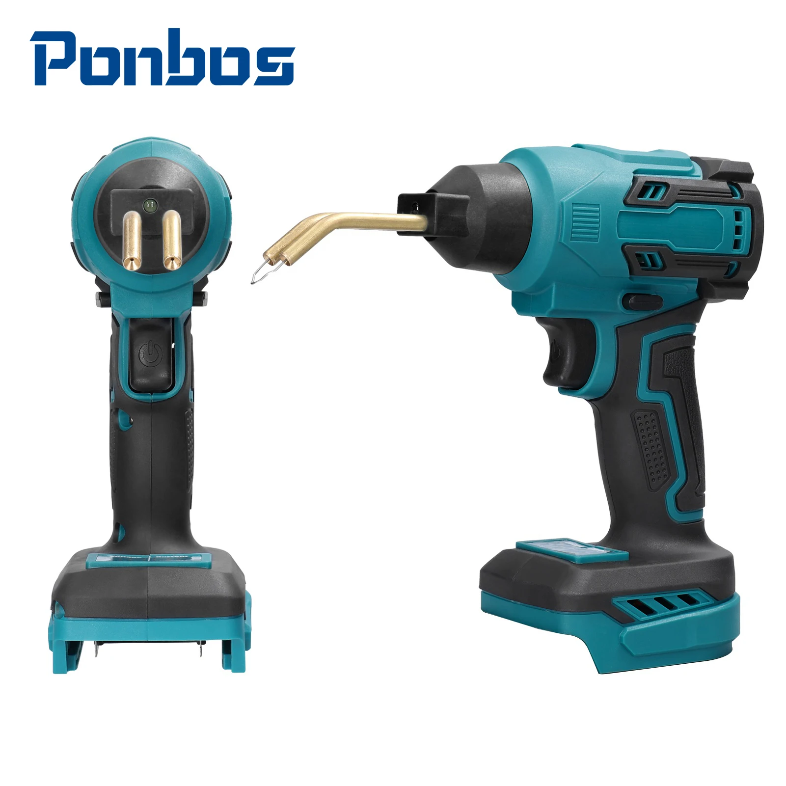 Ponbos 500°C Torch Rechargeable Fast Heating Bumper Crack Plastic Crack Repair Efficient Car Warranty Kit For Makita 18V Battery