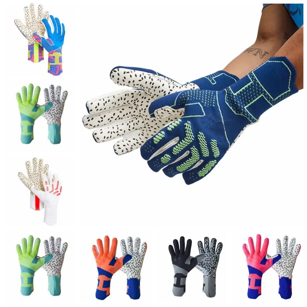 Anti-Slip Goalie Gloves Finger Protection Cushioning Latex Gloves Major Breathable Soccer Goalkeeper Gloves Play Soccer