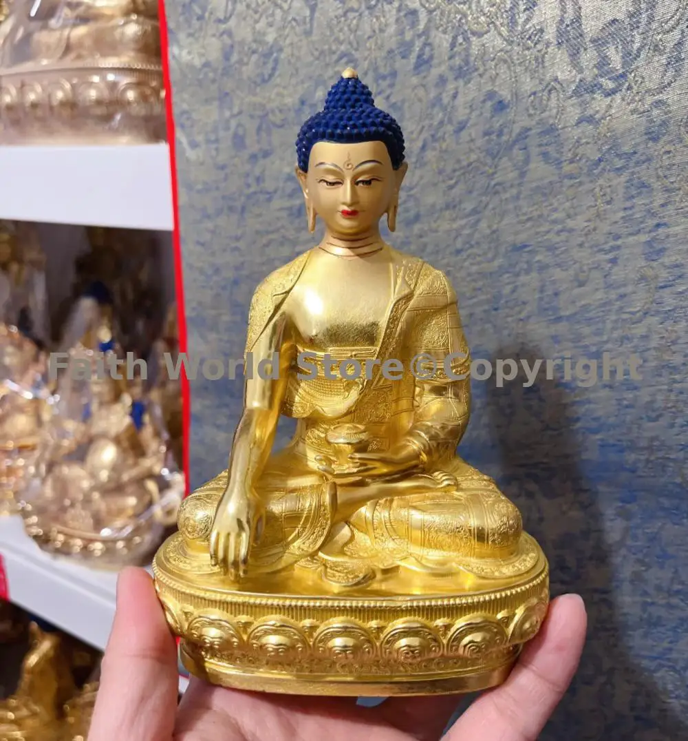 special offer # Gilded Buddha Statue Shakyamuni golden RU LAI FO Buddhist family HOME effective safety good luck protection