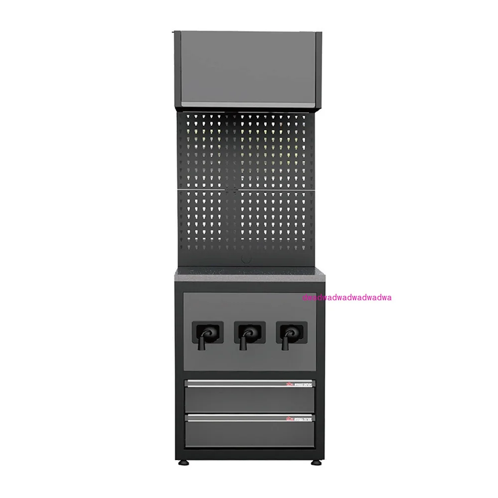 Four-station tool station, 7 pumping cabinets, 5 pumping cabinets plus double door cabinets, electrical cabinets