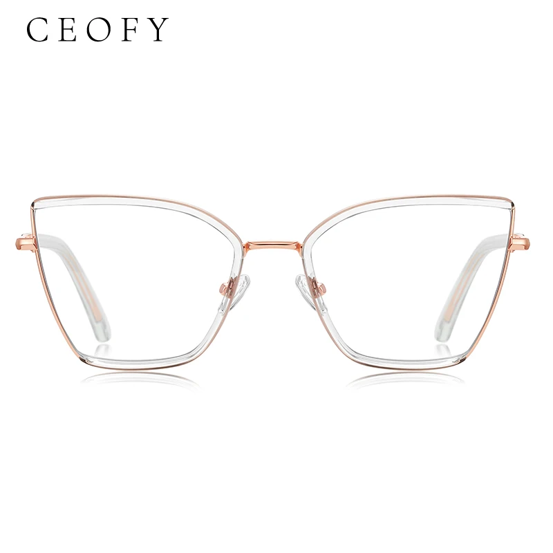 

Ceofy женские металлические бабочки кошачий глаз близорукость оправа для очков оптическая стильная брендовая дизайнерская оправа для очков по рецепту для женщин